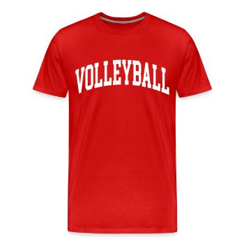 Volleyball - Männer Premium Bio T-Shirt - Rot - Vorne - Damien (186cm)