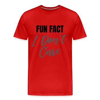 Fait amusant Je m’en fiche - T-shirt bio Premium Homme - rouge - Devant - Damien (186cm)