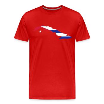 Cuba - Men's Premium Organic T-Shirt - red - Front - Damien (186cm)