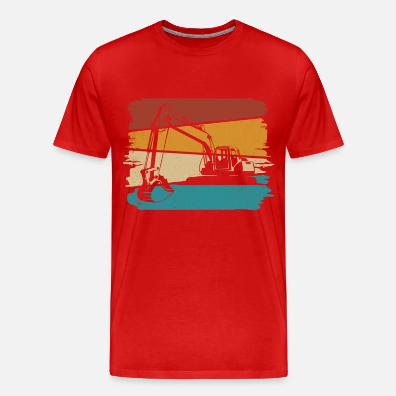Bagger - Männer Premium Bio T-Shirt - Rot