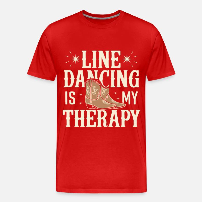 Line Dancing Dancing Dancers - Men's Premium Organic T-Shirt - red