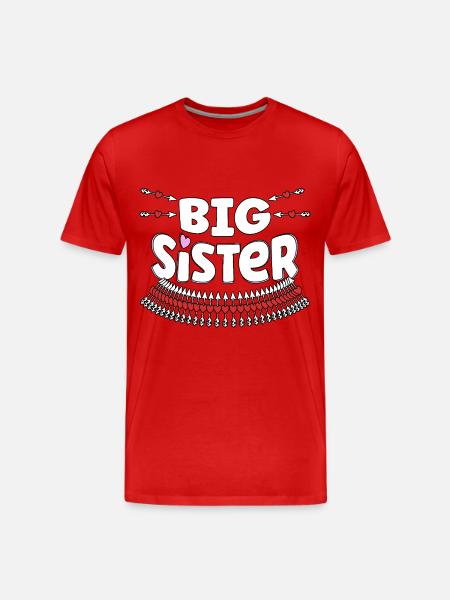 Big Sister - große Schwester - Men's Premium Organic T-Shirt - red
