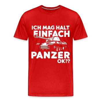 Chars Chars principaux Chars de combat Chars Chars Pilotes de chars - T-shirt bio Premium Homme - rouge - Devant - Damien (186cm)