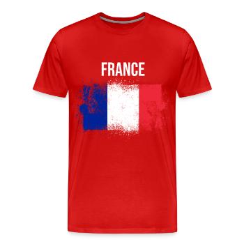 Frankreich - Männer Premium Bio T-Shirt - Rot - Vorne - Damien (186cm)