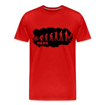 Männlich |PREMIUM DESIGN - Männer Premium Bio T-Shirt - Rot - Vorne - Damien (186cm)