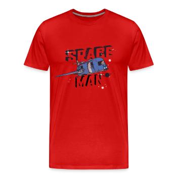 L’HOMME DE L’ESPACE DANS LA CAMIONNETTE - T-shirt bio Premium Homme - rouge - Devant - Damien (186cm)