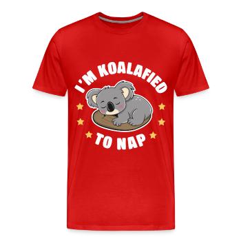 Koala Koala Koala Ours Koala Animal - T-shirt bio Premium Homme - rouge - Devant - Damien (186cm)