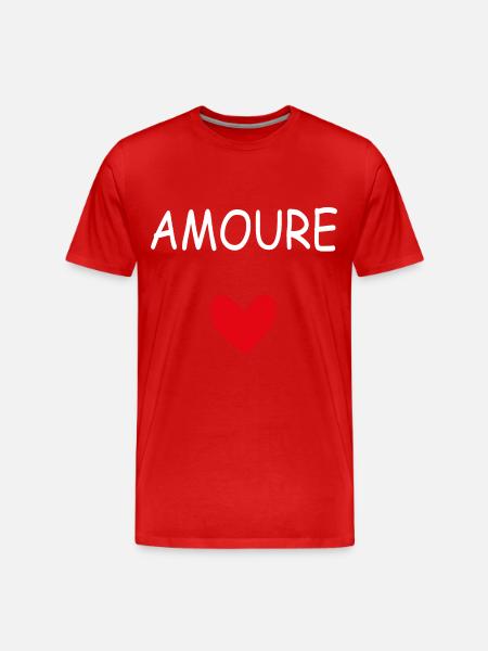 AMOUR COEUR - T-shirt bio Premium Homme - rouge