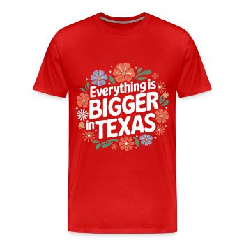 Texas State Texans Texas - Men's Premium Organic T-Shirt - red - Front - Damien (186cm)
