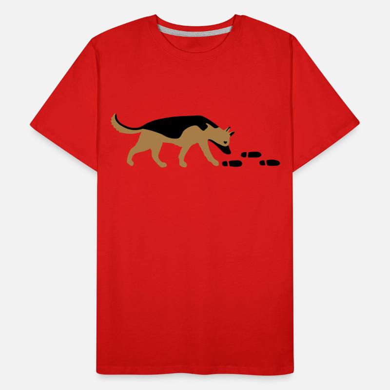 Mantrailer Shepherd vector Men's Premium Organic T-Shirt