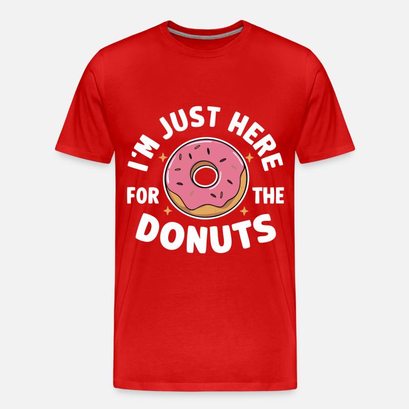 Donut Donuts Candy Bagel - Men's Premium Organic T-Shirt - red