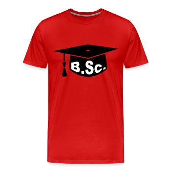 Doktorhut - Bachelor - Männer Premium Bio T-Shirt - Rot - Vorne - Damien (186cm)