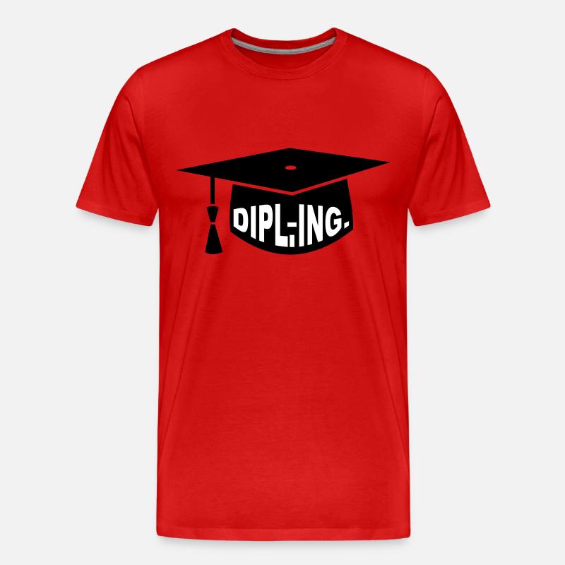 Diplom - Studium - Geschenk - Dipl. Ing. - - Männer Premium Bio T-Shirt - Rot