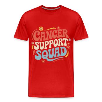 Sensibilisation au cancer Cancer Cancer du sein - T-shirt bio Premium Homme - rouge - Devant - Damien (186cm)
