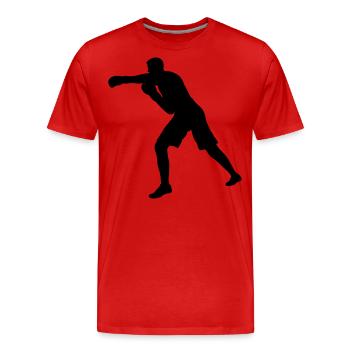Boxer Shadow - Men's Premium Organic T-Shirt - red - Front - Damien (186cm)