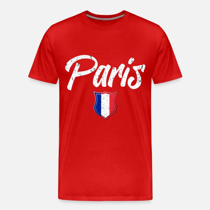 PARIS - Männer Premium Bio T-Shirt - Rot