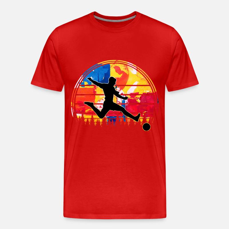 Fußball - Männer Premium Bio T-Shirt - Rot