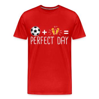 foot apéro perfect day Humor Fußball Bier Aperitif - Männer Premium Bio T-Shirt - Rot - Vorne - Damien (186cm)