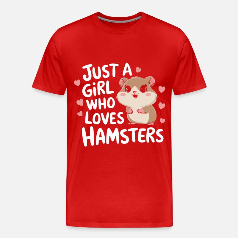 Hamster - Männer Premium Bio T-Shirt - Rot