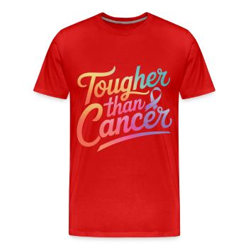 Sensibilisation au cancer Cancer Cancer du sein - T-shirt bio Premium Homme - rouge - Devant - Damien (186cm)