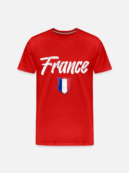 FRANKREICH - Männer Premium Bio T-Shirt - Rot