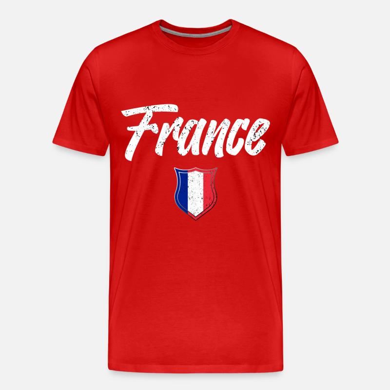 FRANKREICH - Männer Premium Bio T-Shirt - Rot