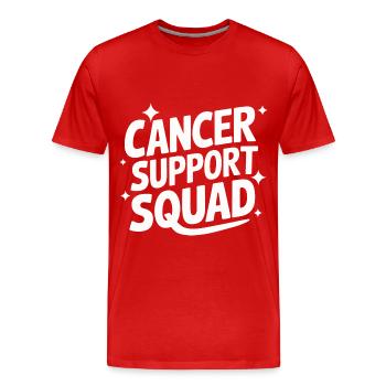 Sensibilisation au cancer Cancer Cancer du sein - T-shirt bio Premium Homme - rouge - Devant - Damien (186cm)