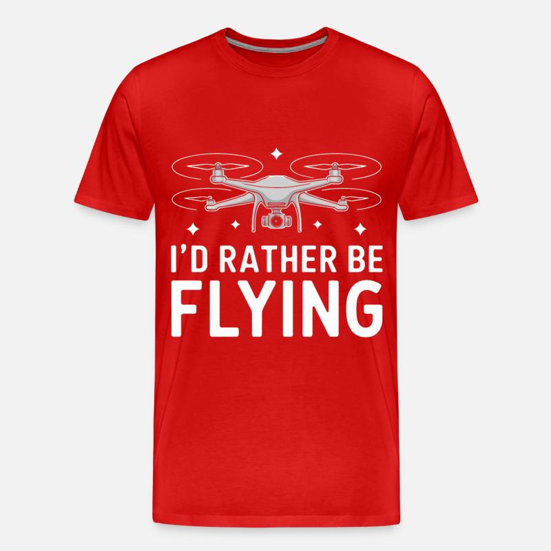 Drones Pilot Quadcopter Drone - Men's Premium Organic T-Shirt - red