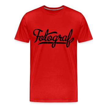 Fotograf - Männer Premium Bio T-Shirt - Rot - Vorne - Damien (186cm)