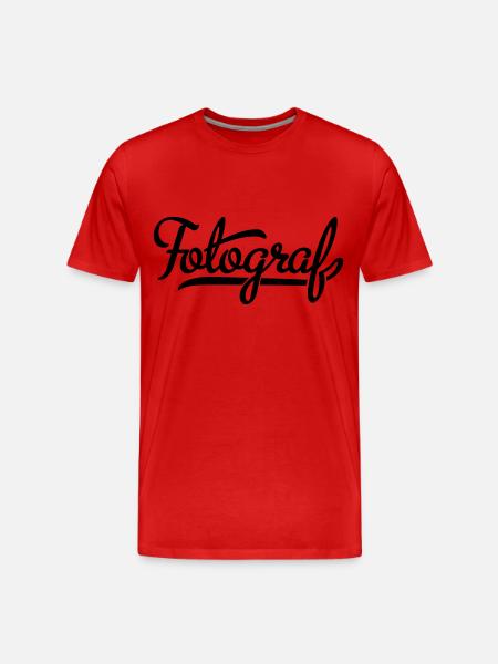 Fotograf - Männer Premium Bio T-Shirt - Rot