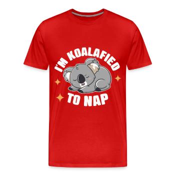 Koala Koala Koala Ours Koala Animal - T-shirt bio Premium Homme - rouge - Devant - Damien (186cm)