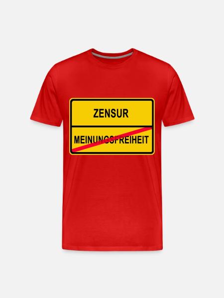 Censorship - Freedom of Expression - Men's Premium Organic T-Shirt - red