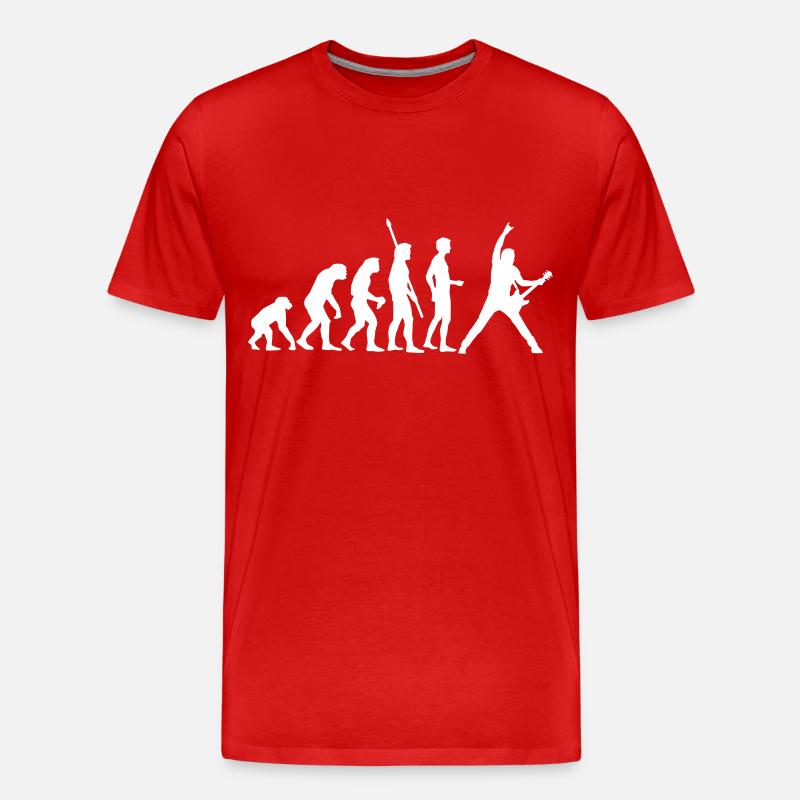 evolution_guitar_112013_a_1c - Men's Premium Organic T-Shirt - red