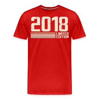 2018 Vintage 2018 Birthday 2018 Retro 2018 - Men's Premium Organic T-Shirt - red - Front - Damien (186cm)