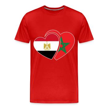 Maroc & Égypte - T-shirt bio Premium Homme - rouge - Devant - Damien (186cm)