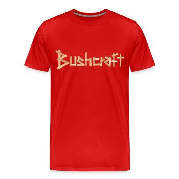 Das Bushcraft Shirt - Männer Premium Bio T-Shirt - Rot - Vorne - Damien (186cm)