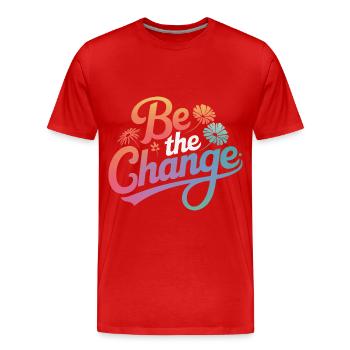 Altruisme Don désintéressé Donner d’école - T-shirt bio Premium Homme - rouge - Devant - Damien (186cm)