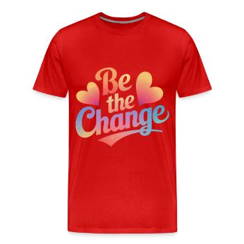 Altruisme Don désintéressé Donner d’école - T-shirt bio Premium Homme - rouge - Devant - Damien (186cm)