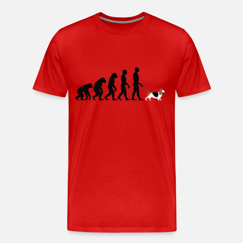 Basset - Männer Premium Bio T-Shirt - Rot