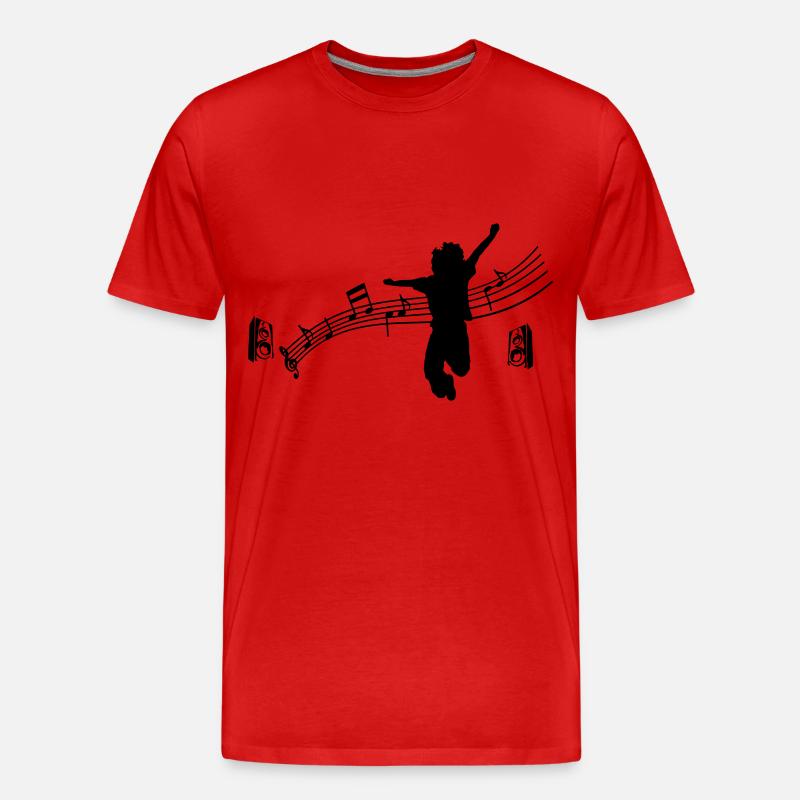Musik - Männer Premium Bio T-Shirt - Rot