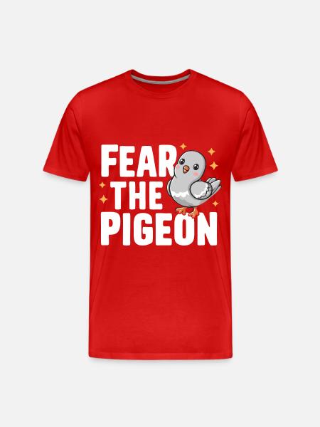 Taube Tauben Tier Vogel - Männer Premium Bio T-Shirt - Rot