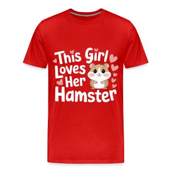Hamster - Männer Premium Bio T-Shirt - Rot - Vorne - Damien (186cm)
