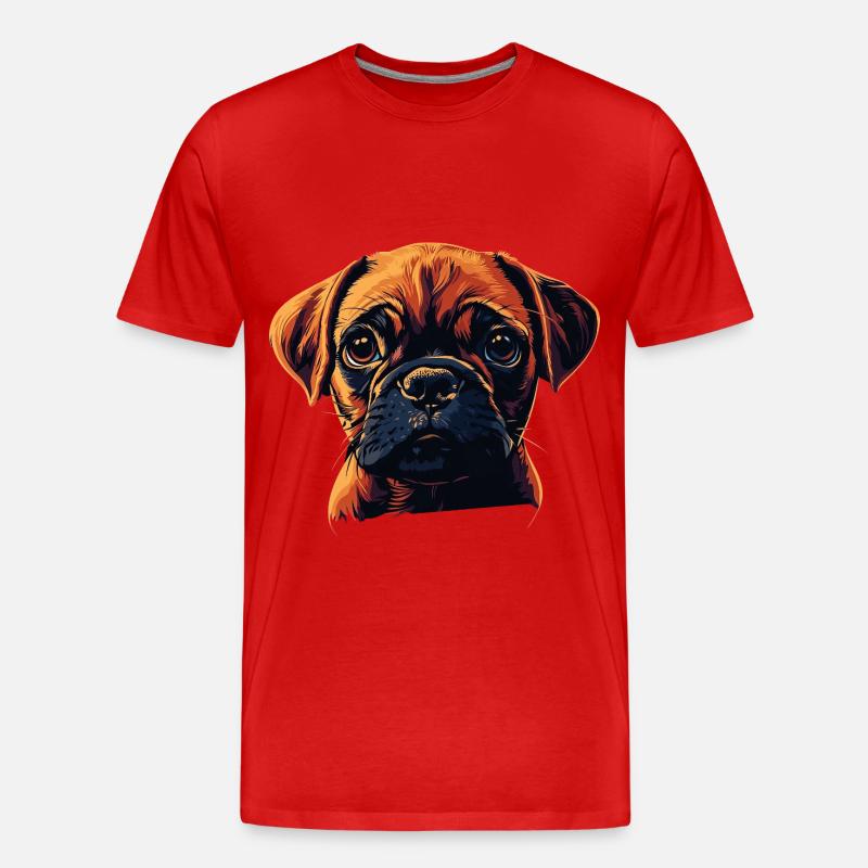 Boxer - Männer Premium Bio T-Shirt - Rot