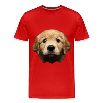 Golden Retriever - Männer Premium Bio T-Shirt - Rot - Vorne - Damien (186cm)