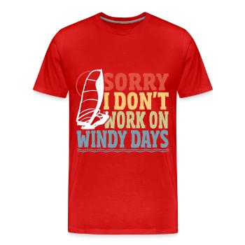 Strandwindsurfen Windsurfer Windsurf Anfänger - Männer Premium Bio T-Shirt - Rot - Vorne - Damien (186cm)