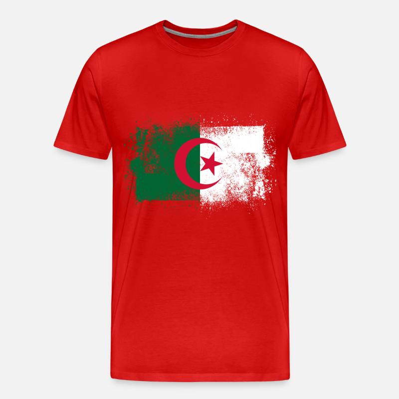 Algerien - Männer Premium Bio T-Shirt - Rot