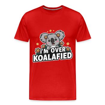 Koala Koala Koala Ours Koala Animal - T-shirt bio Premium Homme - rouge - Devant - Damien (186cm)