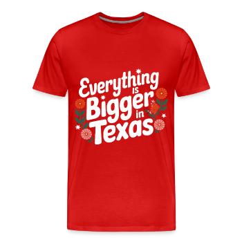 Texas State Texans Texas - Men's Premium Organic T-Shirt - red - Front - Damien (186cm)