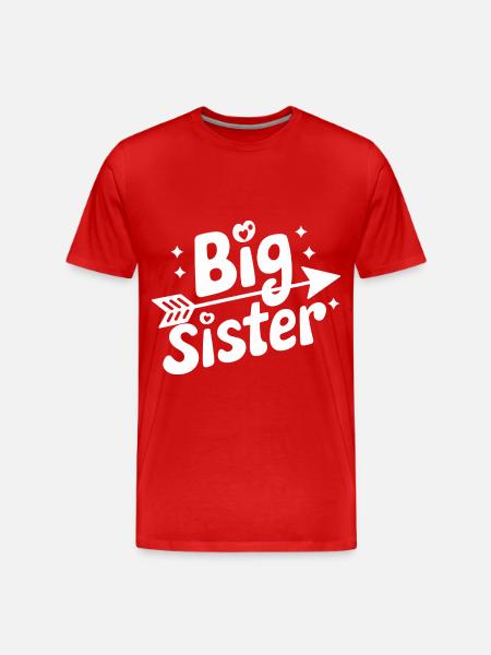 Sister Sibling Family - Men's Premium Organic T-Shirt - red