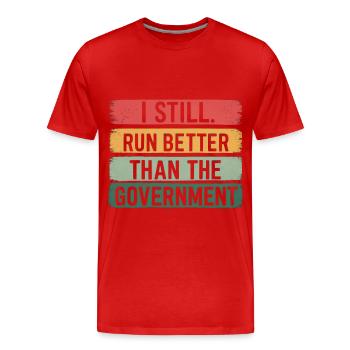 Amputation Disability - Men's Premium Organic T-Shirt - red - Front - Damien (186cm)